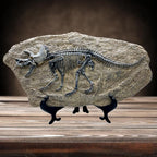 XINDAM Resin Triceratops Dinosaur Fossil Statue Model Simulated Skeleton Home Office Display Decorative Craft Box Decoration (Style 6)
