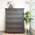 Dixie Belle Paint Company Chalk Finish Furniture Paint - Hurricane Gray (8oz) - Matte Medium Gray Chic Chalk Mineral DIY Furniture Paint