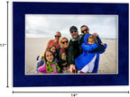 11x14 Mat Bevel Cut for 8.5x11 Photos - Acid Free Brooke Blue Suede Precut Matboard With Backing Board and Crystal Clear, Self Seal Mat Bag - For Pictures, Framing - 4-ply Thickness