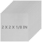 Welding Kit 12Pack 6061 T651 Small Aluminum Sheet Metal 2" X 2" X 0.125Inch Flat Plain 3MM Aluminum Plate Weld Practice kit for MIG, TIG, Stick, Arc, Gas, Brazing, Welding Practice Kit for Beginners