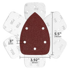 100-Pack Mouse Sandpaper (5-Hole) 100 Grit for Mouse Detail Sanders, Premium Aluminum Oxide, Easy to Replace, Ideal for Woodworking, Furniture Refinishing, and Crafting