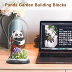 Panda Flower Building Set for Adult Party Favors for Kids Animal Building Blocks Plant Friend Set Bonsai Tree Valentines New Year Easter Birthday Gift for Boys Girls Age 6-12+(Panda Succulent)