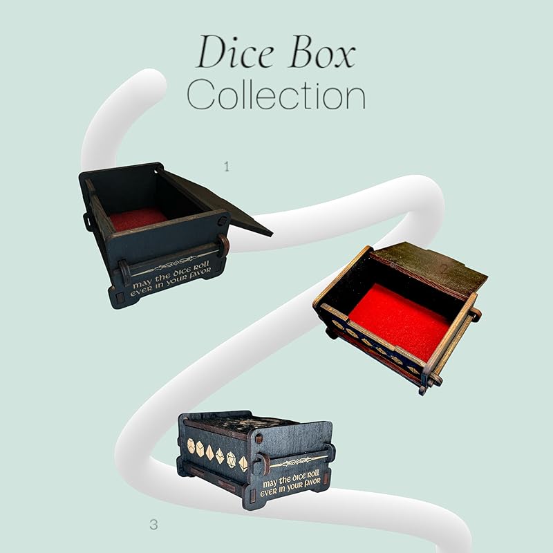 Dice Box - BLACK - 6x4x3 Also holds jewelry and great for desks and desk top items (Cleric)
