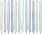 Gel Pens Black Ink Fine Point 0.5mm Retractable Cute Pen for Smooth Writing School Office Supplies (Silver 12-count)