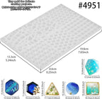 FUNSHOWCASE Cabochon Resin Mold Pack of 2 Mosaic Tile Epoxy Casting Jewelry Making