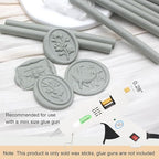 Sage Green Wax Seal Sticks 20pcs, Andotopee Glue Gun Wax Seal Sticks for Wax Seal Stamp, Premium Sealing Wax for Envelope Letter Seal Wedding Invation Craft Adhesive, Great Gift Ideas (Mini Size)