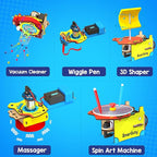 Smartivity 10-in-1 Motor-Powered Gadgets Kit for Kids Ages 6, 7, 8, 9, 10, 11, 12 Years Old Boys & Girls | Build 10+ Cool Electronics Projects | Christmas, Birthday Gift for Smart Kids | DIY STEM Toys