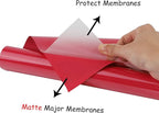 Guangyintong Heat Transfer Vinyl Red HTV Rolls, 12" x 12ft Iron on Vinyl for T-Shirts, Matte Surface HTV for All Cutter Machine Easy to Cut & Weed for Heat Vinyl DIY Design