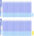 PATIKIL 2Pcs Erasable Gel Pens with 50 Refills & 2 Erasers, 0.5mm Heat Erasable Pens for Fabric Blue Ink Fabric Marking Pen for Sewing Quilting Planner Writing