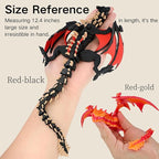 Wyvern Castle Dice Tower (with 5 polyhedral dice and a Dragon) for Table Games, D&D & RPG Games, Perfect Table Decoration and Party Surprise Gifts (Red Gold)