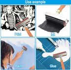 Soft Rubber Roller, Brayer Ideal for Anti Skid Tape Construction Tools, Print, Ink and Stamping Tools(6-Inch, Brown)