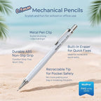 Nicpro Cute Mechanical Pencil Set, 4PCS 0.9mm Pastel Drafting Pencils with 4 Tube HB Lead Refills, 4B Erasers, Rotary Retractable Eraser and Eraser Refill for Writing Sketching Back to School Supplies