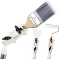 Multi Angle Paint Brush Extender V2, Long Handle Paint Brush, Extension Pole Attachments for Paint Roller, Paint Edger Tool for High Ceilings, Corner Painting Tool for Paint Extension Pole (White)