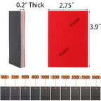 TOPZEA 40 Pcs 180-3000 Grit Sanding Sponges, Ultra Fine Foam Sanding Block Pads Wet Dry Sandpapers Hand Sander Sand Paper for Automobile Car Wood Metal Drywall Furniture Polishing, 3.9"x 2.75"