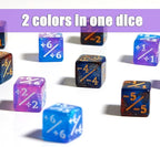 Sumind 24 Pcs Magic Life Counter Dice -1/+1 Counters Commander Buff Tokens 6 Sided Dice Loyalty Life Gifts Compatible with MTG CCG TCG Cards Gaming Accessory (Artsy Style)