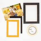 Pack of 25 Acid Free 11x14 Mats Bevel Cut for 8.5x11 Photos - Topaz Orange Precut Matboards With Backing Boards and Clear Photo Mat Bags For Pictures, Photos, Framing - 4-ply Thickness