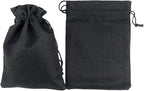 Palmhomee Pack of 25 Burlap Gift Bags with Drawstring Linen Jewelry Pouches Wedding Hessian Jute Bags for Birthday and Treat Pouches Party Wedding Favors Gift (5x7 Inch, Black)