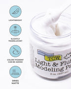 The Crafter's Workshop Modeling Paste for Textured Art - Dimensional Paste for Stenciling, Acrylic Painting - Boutique Quality, 8 oz Jar