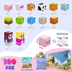 100PCS Magnetic Building Blocks for Kids: 1" Magnetic Cubes, Magnet Building Blocks for Kids Ages 8-12, Pixy Blocks STEM Toys for Boys & Girls,Christmas Birthday Gifts for Toddler Ages 3+