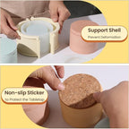 BOOWAN Nicole Simple Style Candle Vessels Silicone Mold, Candle Jar Mould for Jesmonite Concrete Cement DIY Handmade Home Decoration