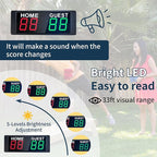YZ Magnetic Battery Powered Cornhole Scoreboard,Portable Digital Scoreboard with Remote,Ping Pong Score Keeper with Buzzer,LED Electronic Scoreboard for Basketball/Baseball/Volleyball/Billiard Games