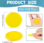 Coopay 1 1/2 Inches Plastic Poker Chips Learning Counters Disks Bingo Chip Counting Discs Markers for Math Practice and Poker Card Game Tokens, Teaching Rewards, 200 Pieces (Yellow)