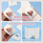 1 PCS Square 3mm Edge Lock Seam Guide, Mini Sewing Finger Ruler for Hand Sewing, DIY Sewing Kit Tool, Sewing Needle Gauge Measuring Guide, Square White