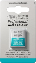 Winsor & Newton Professional Water Colour Paint, Half Pan, Cobalt Turquoise Light