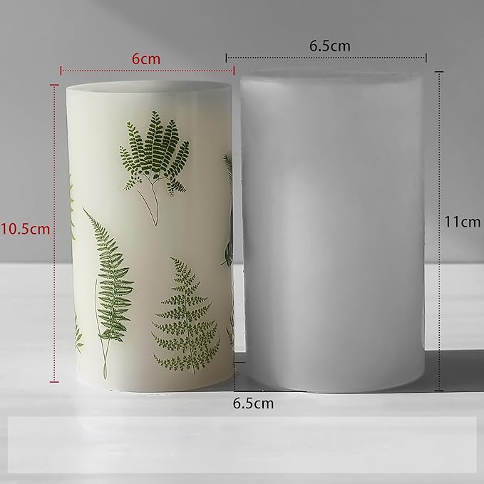 2 Pack Long Pillar Mold - Multiple Style Cylinder - Candle Silicone Wave Spiral Candle Mold - Silicone Resin Casting Molds for Candle & Resin & Soap Craft Supplies