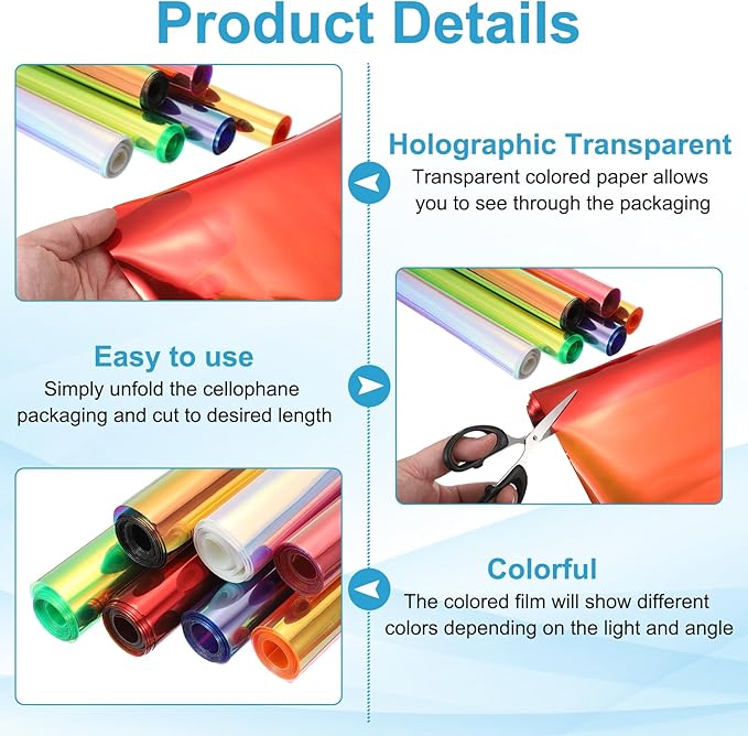 MECCANIXITY Holographic Clear PVC Vinyl Film Holographic PVC Fabric Waterproof Dichroic Film 12 x 48 Inch for Handbags Bows Earrings DIY Craft,Laser Pink