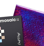 Mosaic+ Crafting Vinyl, by VViViD (Purple Holographic Glitter, 1ft x 5ft)