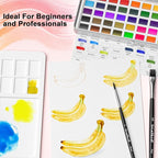 Watercolor Paint Set 50 Colors Including Metallic, Watercolor Kit with Case, Watercolor Paper, Paint Brushes, Palette and Accessories, Water Color Art Supplies Gift for Adults Kids Artists