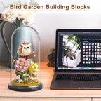 Owl Flower Bouquet Building Set Plants Friend Set Adults Bonsai Tree Party Favors for Kids Animal Building Blocks Set Valentine's Birthday Gift for Girlfriend Boys Girls Age 6-12+(Owl Garden)