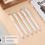 FIOVER Gel Pens, 5pcs 0.5mm Quick Dry Black Ink Fine Point Smooth Writing Pens High-End Series Ballpoint for Office School Supplies, Gifts for Women and Men