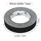 BOMEI PACK Black Gaffer Tape, Matte Non-Reflective, 1inch x 30yds No Residue Hand Tear Self-Adhesive Gaffer Tape for Labeling, Cable, Stage, Photography, Painters and Duct Repair, 1 Pack