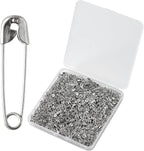 1000PCS Safety Pins, 0.75In/19mm Small Fastening Pins, Rust Resistant Nickel Plated Steel Set for Crafting, Sewing, Jewelry Making Fabric, Rimming Fastening Clip Button for Garment Hang Tag (Silver)