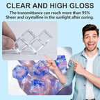 JDiction UV Resin, 1000g High Gloss Clear Solar Cure Sunlight Activated Glue Hard UV Resin Kit for Jewelry Making, Casting, Coating & DIY Crafts