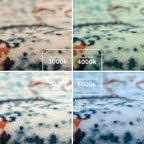 Lahome Bohemian Floral Medallion Area Rug - 3x5 Vintage Teal Distressed Entry Throw Rug Turkish Faux Wool Accent Rug Non-Slip Washable Low-Pile Carpet for Bathroom Entrance Living Bedroom