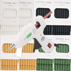 Wax Seal Sticks, ONWINPOR 20Pcs Black Waxing Sealing Stick with 0.28'' Glue Gun, Glue Gun WaxSealSticks Set, Great for WaxSeal Stamp, Wedding Invitations, Gift Wrapping (20, Black)
