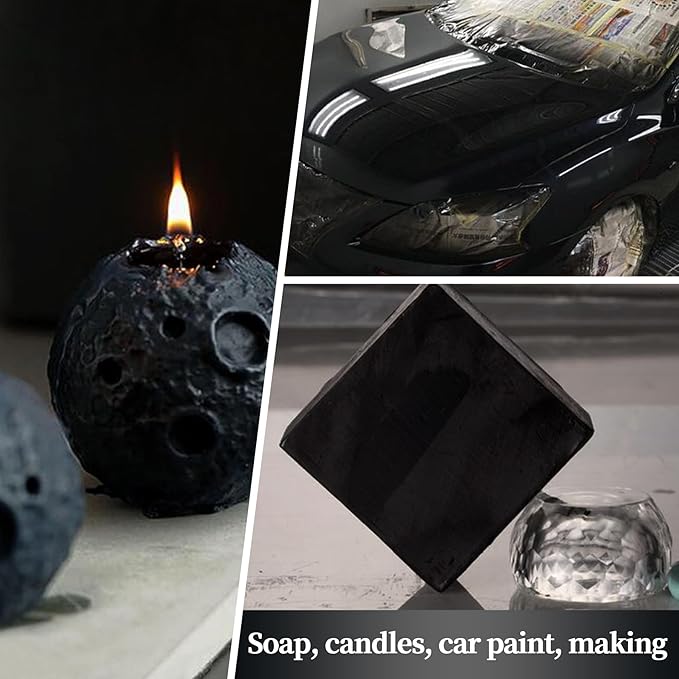 Mysterious Black Mica Powder for Epoxy Resin，Natural Shimmer Mica Powder Used for Coloring Resin Artwork, car Spray Paint, Candles, soap, Eye Shadow, Lip Gloss, Nail Polish(50g/1.7oz)