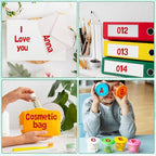 Alphabet Stickers 1'' 12 Red Letter Stickers, Self Adhesive Vinyl Mailbox Numbers, for Home Decor