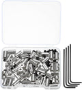 MECCANIXITY 50 Pcs Metal Locking Pin Backs, Locking Pin Keepers Locking Clasp 9mm(H) with 4 Wrench Replacement in Storage Case for Badge, Brooch, Silver Tone