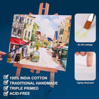 Large Canvases for Painting 36x48 Inch 2-Pack, 12.3 oz Triple Primed Acid-Free 100% Cotton Stretched Canvas, Blank Large Canvas for Oil Paint Acrylics Pouring & Wet Art Media