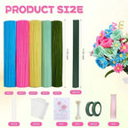 5 Mixed Macaron Colors Chenille Stems Bulk,400 Pcs Pipe Cleaners Craft with Floral Wires, Gardening Tape,Greeting Card,Bouquet Paper,Hot Glue Stick,Stamen & Ribbon,Ideals for DIY School Projects