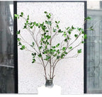 Ollain 43" Artificial Greenery Stems Plants Faux Leaf Green Eucalytus Branches Ficus Twig Fern Fake Green Bushes Shrubs for Home Party Wedding Decoration (4 Pack)
