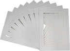5.5x8.5 Mat for 8.5x11 Frame - Precut Mat Board Acid-Free Metallic Silver 5.5x8.5 Photo Matte for a 8.5x11 Picture Frame, Matboard for Family Photos, Show Kits, Art, Picture Framing, Pack of 100 Mats