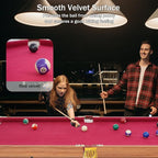 54" Portable Pool Table - Billiard Table for Kids & Adults with 2 Cues, Triangle Rack, Chalk & Brush - Compact Wooden Game Table for Home, Game Room, Indoor & Outdoor