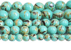12mm 32pcs Turquoise Beads with Mother of Pearl Blue Howlite Shell Turquoises Stone Round Beads for Jewelry Making Bracelet