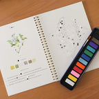 Beginner Watercolor Painting Kit Watercolor Workbook Coloring Book 12 Colors Paint Set with Brush,Easy Nature Scenes Beginner Friendly Watercolor Paint Set Gift for Adults Teens. (Halloween)