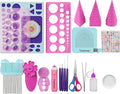 19pcs Beginners Quilling Tools Kit Electric Slotted Quilling Pen Template Board Curling Coach Crimper Comb Filigrana Tools Set